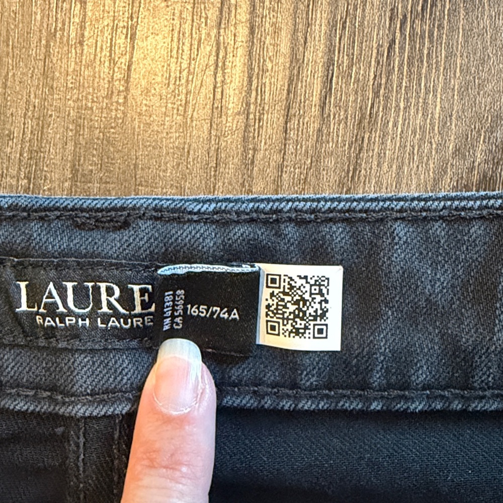 Ralph Lauren Black Label Womens Straight Leg Jeans Size 6 Black Denim Classic - Picture 6 of 10